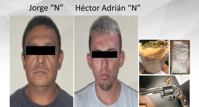 Detienen a dos hombres con un arma de fuego, en Miacatlán
