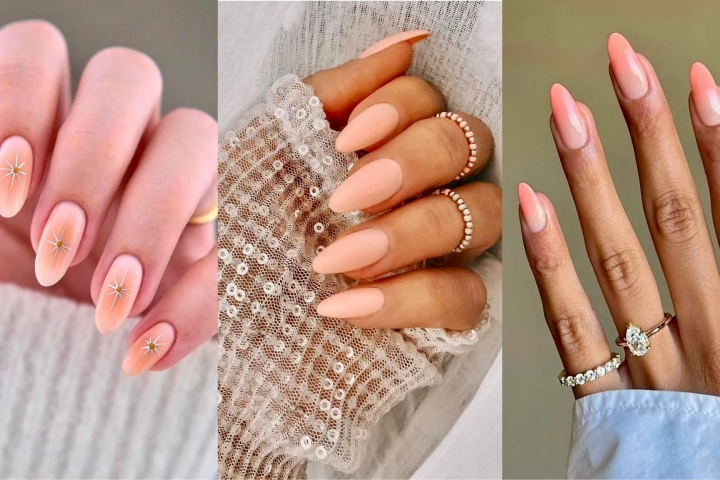 Brillo y creatividad: Descubre las uñas &#039;Peach Fuzz&#039; en tendencia