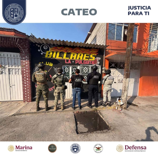 En el operativo interinstitucional participaron la Secretar&iacute;a de la Defensa Nacional, Marina, Guardia Nacional y la Secretar&iacute;a de Seguridad y Protecci&oacute;n Ciudadana de Morelos.