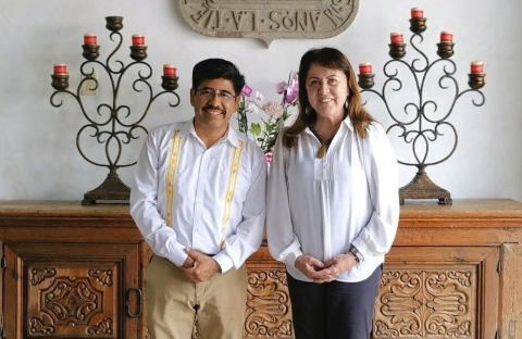 Sostiene Margarita González Saravia encuentro con Hugo Aguilar Ortiz, presidente de la SCJN