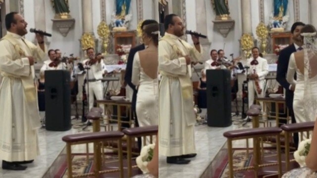Sacerdote canta ‘Mi razón de ser‘, de la Banda MS, durante una boda