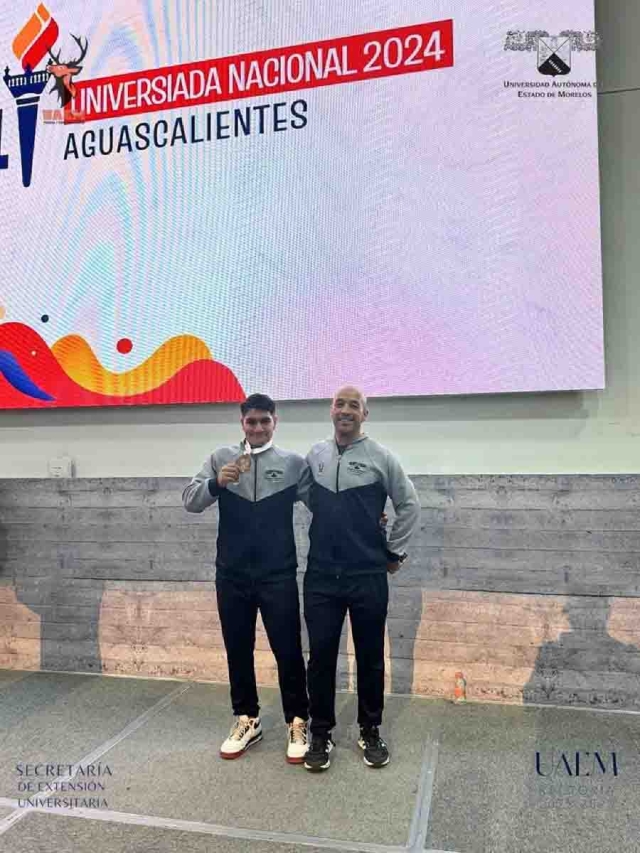 El atleta de la Facultad de Ciencias Aplicadas al Deporte aportó la primera medalla de tercer lugar a la selección de los Venados de la UAEM, en suelo hidrocálido.