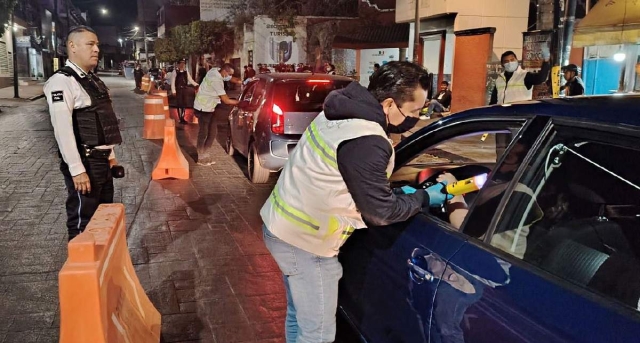 El dispositivo se instal&oacute; sobre la avenida Morelos, a la altura de El Calvario.