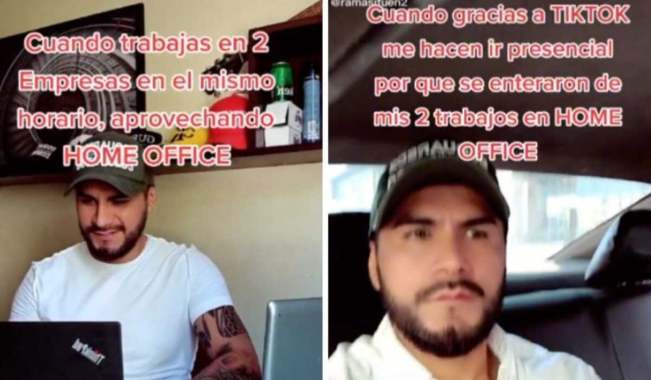 Dijo en TikTok que tenía 2 trabajos en el mismo horario en home office y sus jefes se enteraron