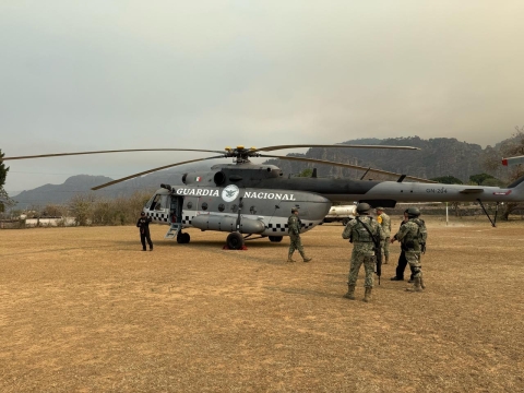 Confirma gobernadora Margarita González Saravia llegada de helicóptero de apoyo para combate de incendios