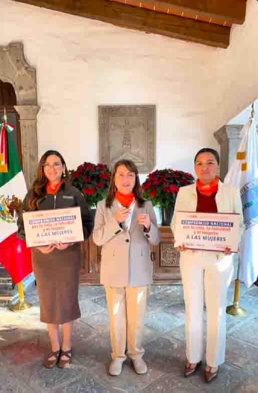 La gobernadora Margarita González Saravia participó en la conferencia de prensa de este martes de la presidenta Claudia Sheinbaum, en la que la entidad se adhirió a la iniciativa nacional por el respeto a las mujeres. En su mensaje, la mandataria estatal estuvo acompañada por la secretaria de las Mujeres, Clarisa Gómez, y la diputada Martha Melissa Montes de Oca.