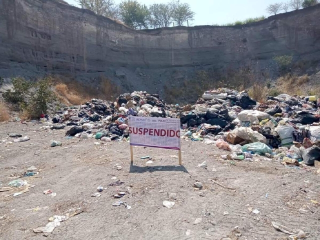 Por tercera ocasión, la Propaem intervino en Tlaltizapán, ahora para suspender el funcionamiento de un nuevo tiradero a cielo abierto.