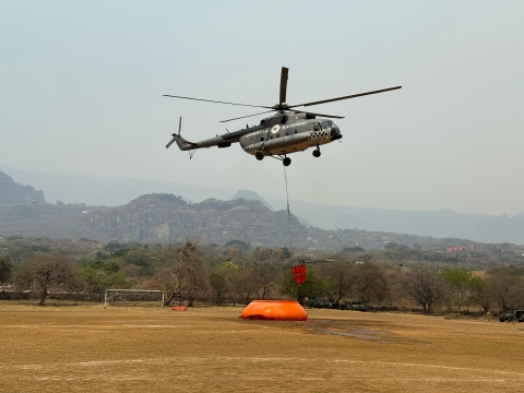 Da a conocer ERMI situación actual de los incendios en Tepoztlán