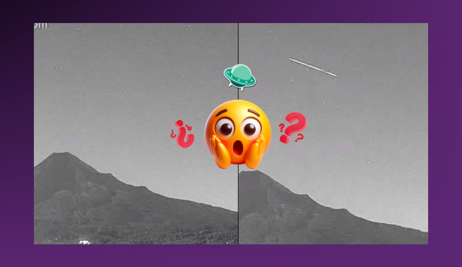 Captan misterioso objeto luminoso cerca del volcán de Colima