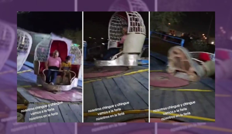 Viral: abuelita y nieto salen volando de juego en Monterrey | Video