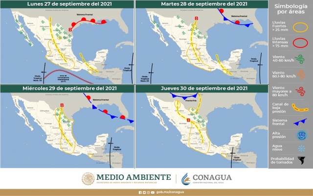 Se esperan lluvias dispersas y chubascos en Morelos