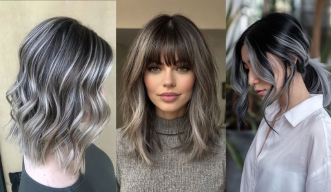 ¡Adiós a las canas! Las mejores mechas para cabello negro