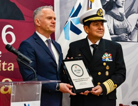 Aeropuerto Internacional de la Ciudad de M&eacute;xico alcanza tercer lugar mundial en puntualidad