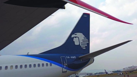 Vuelos de Aeroméxico y Delta casi chocan esta mañana en el AICM