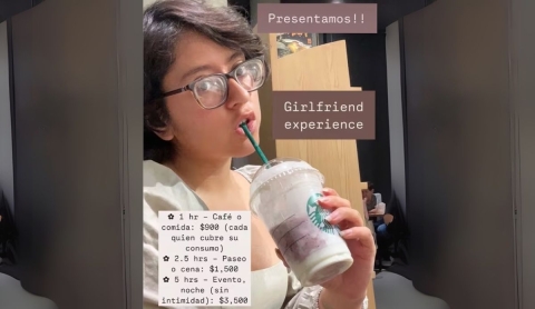 &#039;La compañere&#039; regresa a redes y lanza servicio de citas tipo &#039;Girlfriend Experience&#039;, con tarifas desde 900 hasta 3,500 pesos