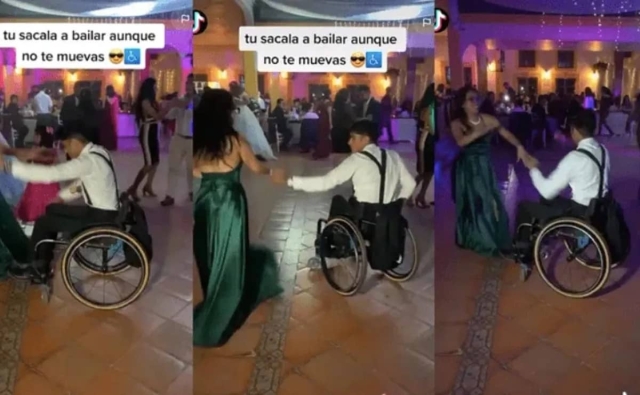 Joven sorprende con baile en silla de ruedas.