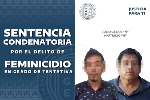 Sentencian a dos hombres por intento de feminicidio