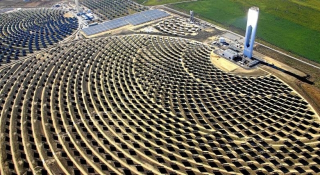 Mandala solar para generar electricidad