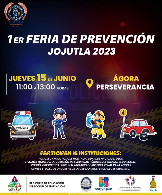 Anuncian feria de prevención del delito en Jojutla