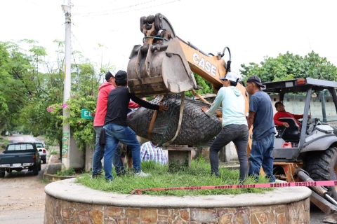 Retiran escultura de “El Pescadito” en Coatetelco