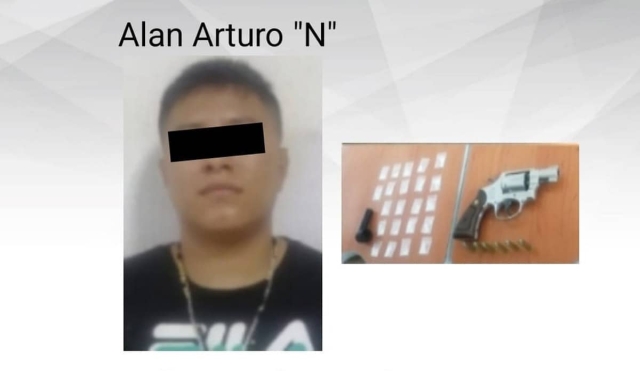 Atrapado con droga y un arma de fuego