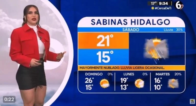 Presentadora de meteorología comete error en vivo y su reacción se vuelve viral