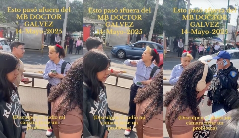 Mujer señalada por agredir con aguja a joven en Metrobús; video evidencia el momento