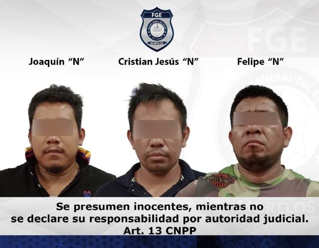 A prisión preventiva, tres hombres detenidos en poder de armas