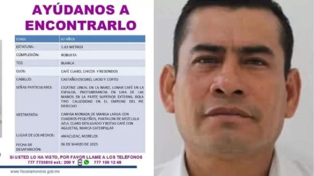 A un a&ntilde;o de la desaparici&oacute;n, se desconoce paradero de regidor Amacuzac