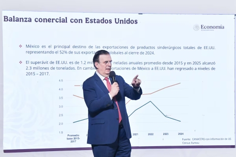 &#039;Sería un balazo en el pie&#039;, afirma Ebrard sobre aranceles al acero y aluminio
