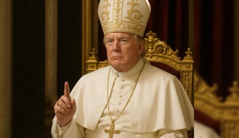 Trump comparte una imagen de él mismo como papa