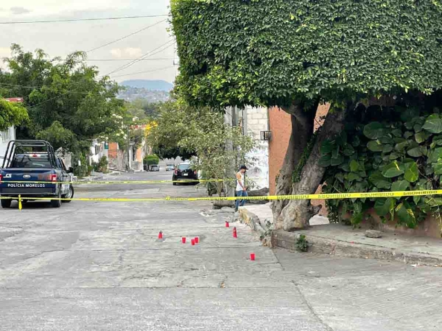 En la zona quedaron esparcidos varios casquillos.