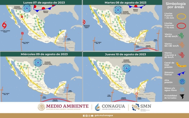 Más lluvia para Morelos en la segunda semana de agosto