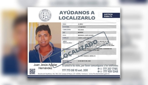 Un joven desapareció en Tlaquiltenango