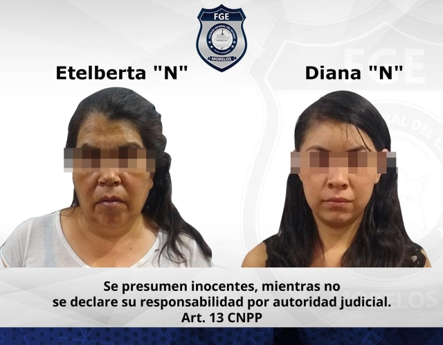 Dos mujeres aseguradas en Coatlán del Río con narcótico y camioneta robada
