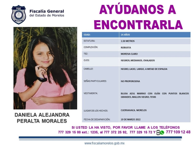 Buscan a una adolescente que desapareció hace seis días