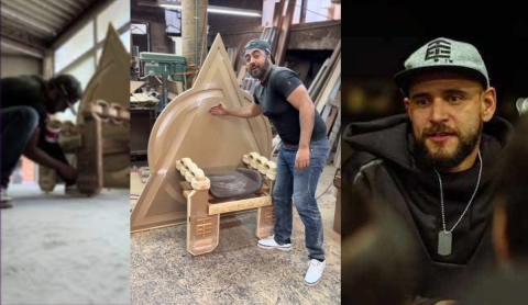 El trono sin rey: carpintero construye sillón de 80 mil pesos y &#039;El Temach&#039; lo deja en visto