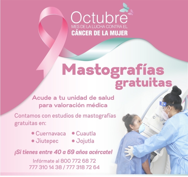 Ofrecen estudios de mastografía gratuitos en Jojutla