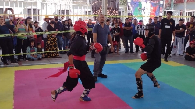 Escuelas de Jojutla, Cuernavaca, Cuautla, Yautepec, Iguala y el Estado de México participaron ayer en el evento de artes marciales mixtas.  