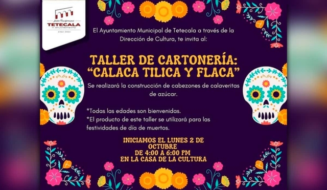 Anuncian taller de cartonería