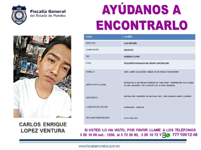 Un joven es buscado desde hace más de tres meses