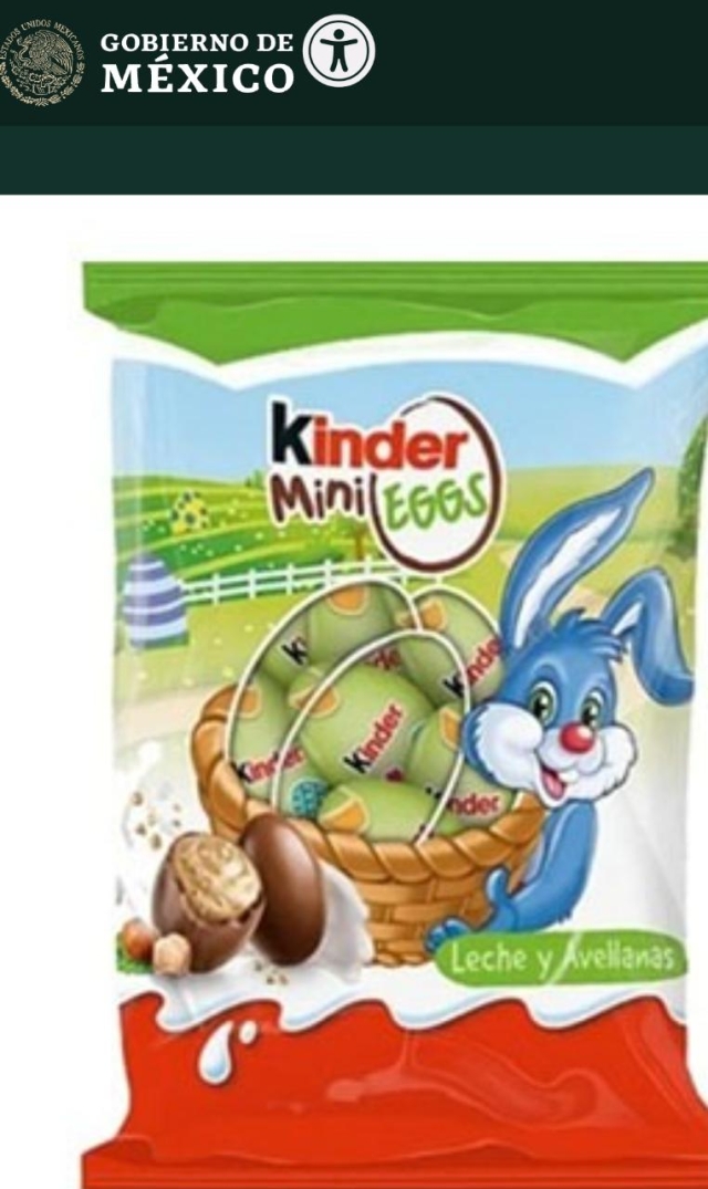 Alerta Cofepris sobre posible contaminación de lotes del producto &#039;Kinder mini eggs&#039;