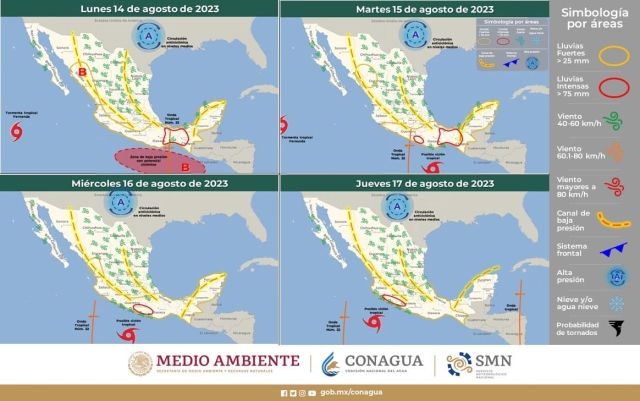Genera ciclón tropical inestabilidad meteorológica para Morelos