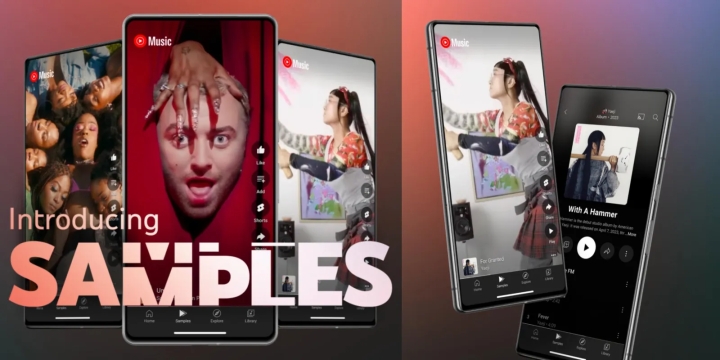 &#039;Samples&#039;: Descubre música en vertical con YouTube Music