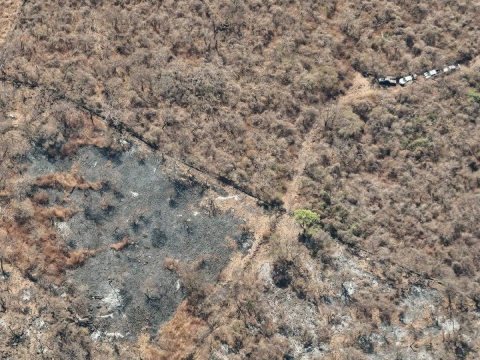 Helic&oacute;ptero estatal, equipado para combatir incendios forestales