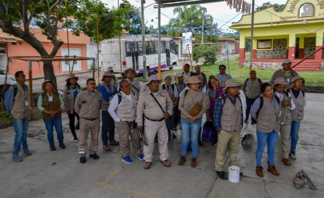 Los trabajos preventivos se realizan con apoyo de brigadas de los SSM.