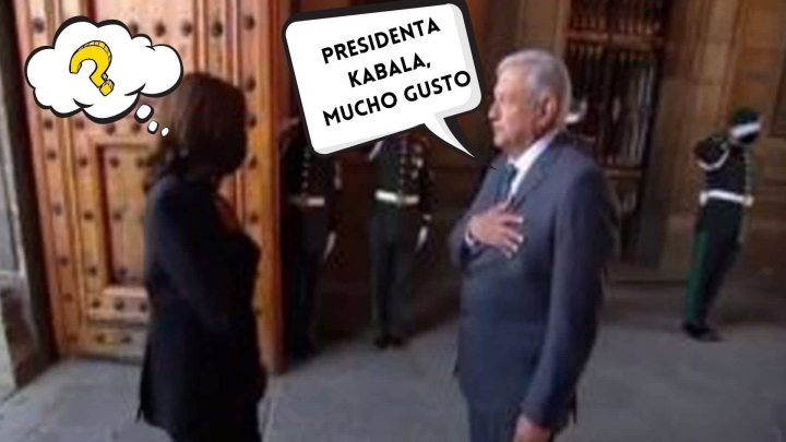 ¿Presidente Kabala? AMLO le cambia el cargo y nombre a Kamala Harris