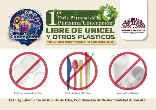 Promueven eliminación del uso de unicel y plásticos en feria ixtleca
