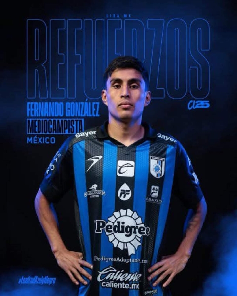 El futbolista morelense Fernando González Peña es uno de los refuerzos de los Gallos Blancos de Querétaro. 