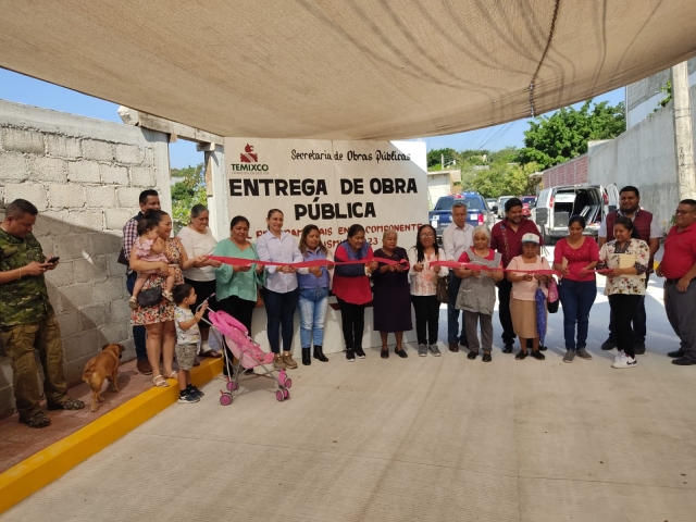Encabeza alcaldesa Juana Ocampo gira de entrega de obras públicas en Temixco